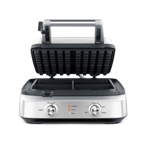 Breville Smart Square 4-Slice Waffle Maker – Brushed Stainless Steel (BWM604BSS)