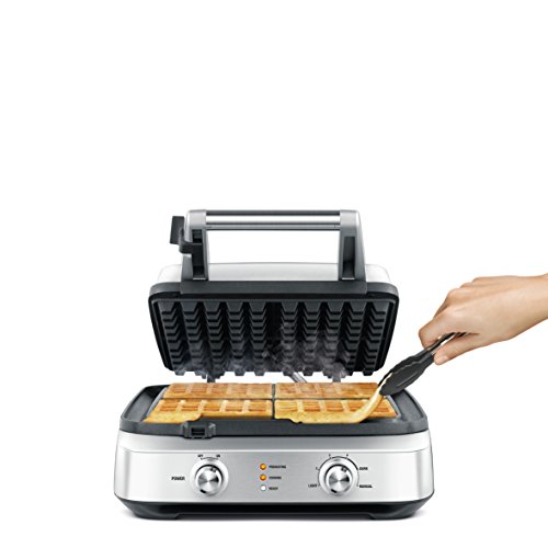 Breville Smart Waffle 4-Slice Waffle Maker – Silver