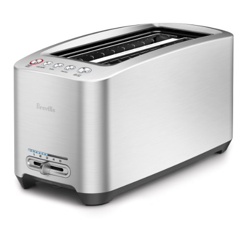Breville BTA830XL Die-Cast Long Slot Smart Toaster — 4 Slice, Brushed Stainless Steel