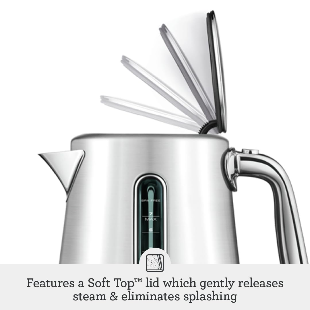 Breville Smart Kettle Luxe Water Heater BKE845BRT, 7 Cup, Black Truffle