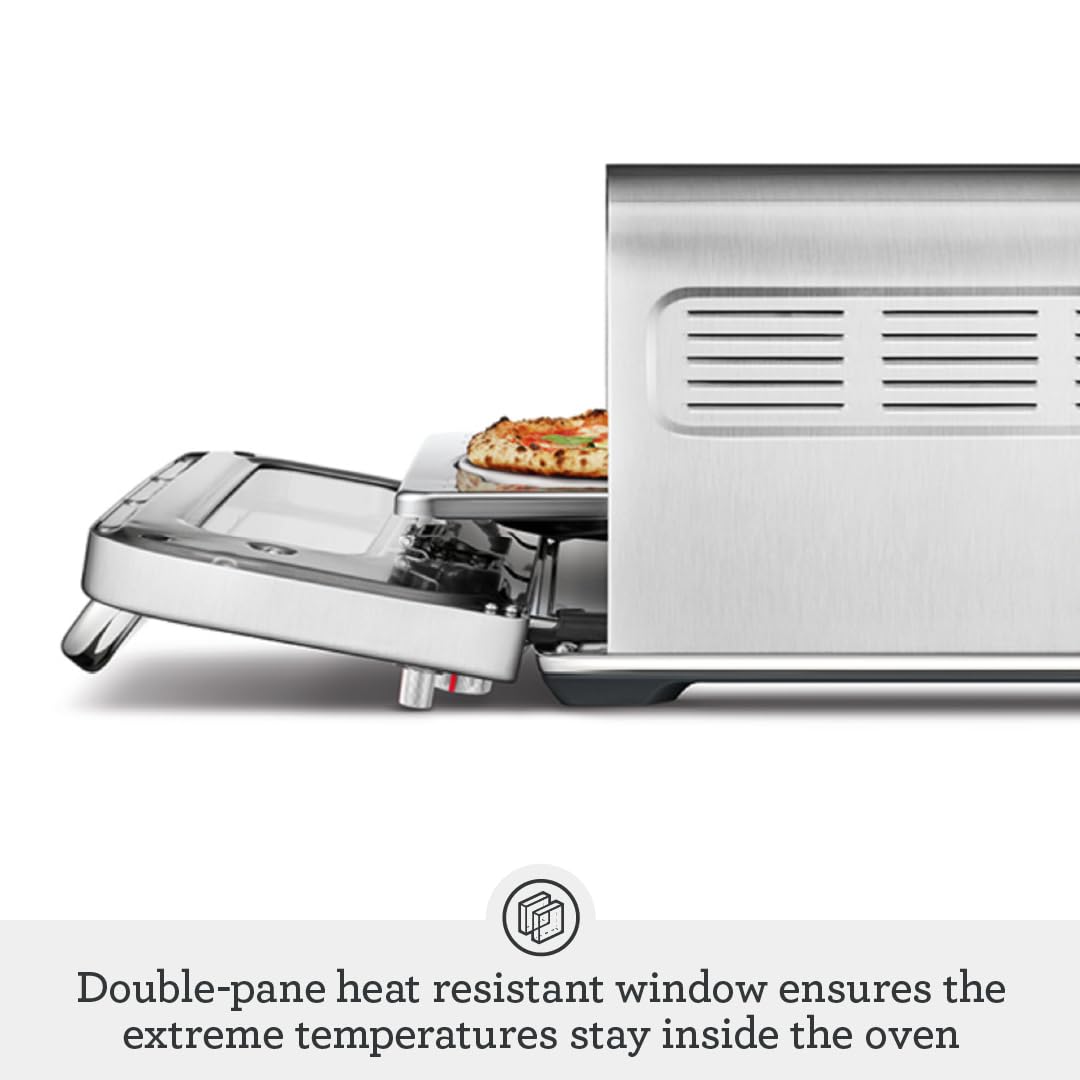 Breville Smart Oven Pizzaiolo Countertop Pizza Maker, Black Truffle (BPZ820BTR)