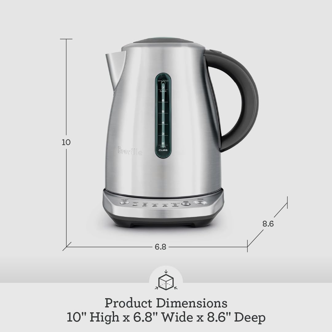 Breville Temp Select BKE720BSS Hot Water Kettle, 1.7L, Brushed Stainless Steel