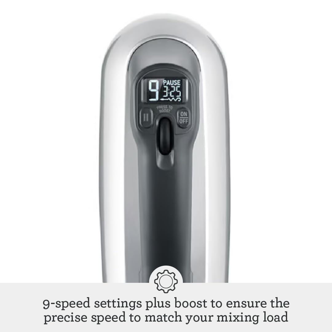Breville BHM800SIL Handy Mix Scraper Hand Mixer, Silver