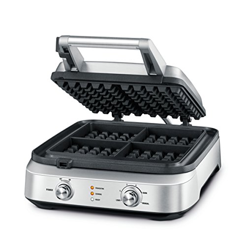 Breville Smart Waffle 4-Slice Waffle Maker – Silver
