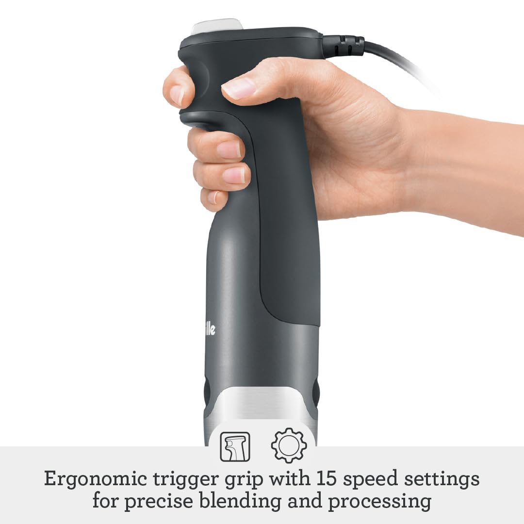 Breville Control Grip Immersion Blender (BSB510XL) — Brushed Stainless Steel, with 42 oz Jug and Whisk