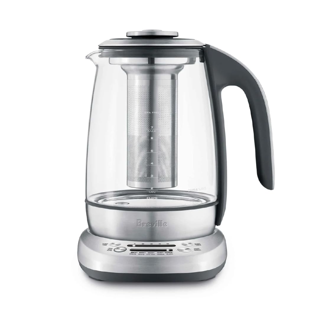 BTM600CLR Smart Tea Infuser Tea Maker, Brushed Stainless Steel 8" x 6" x 9"