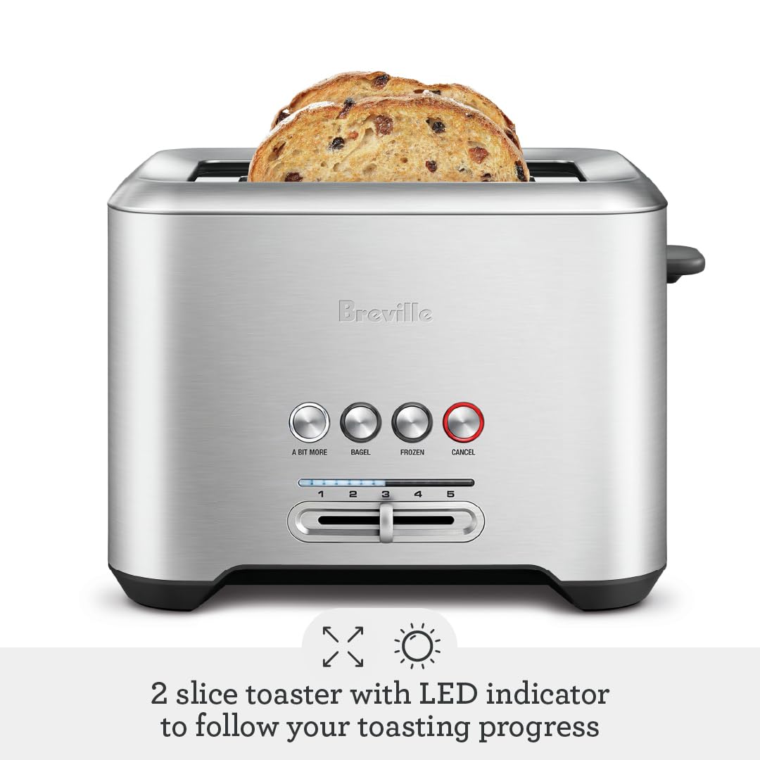 Breville Bit More Toaster, 4 Slice, Brushed Stainless Steel