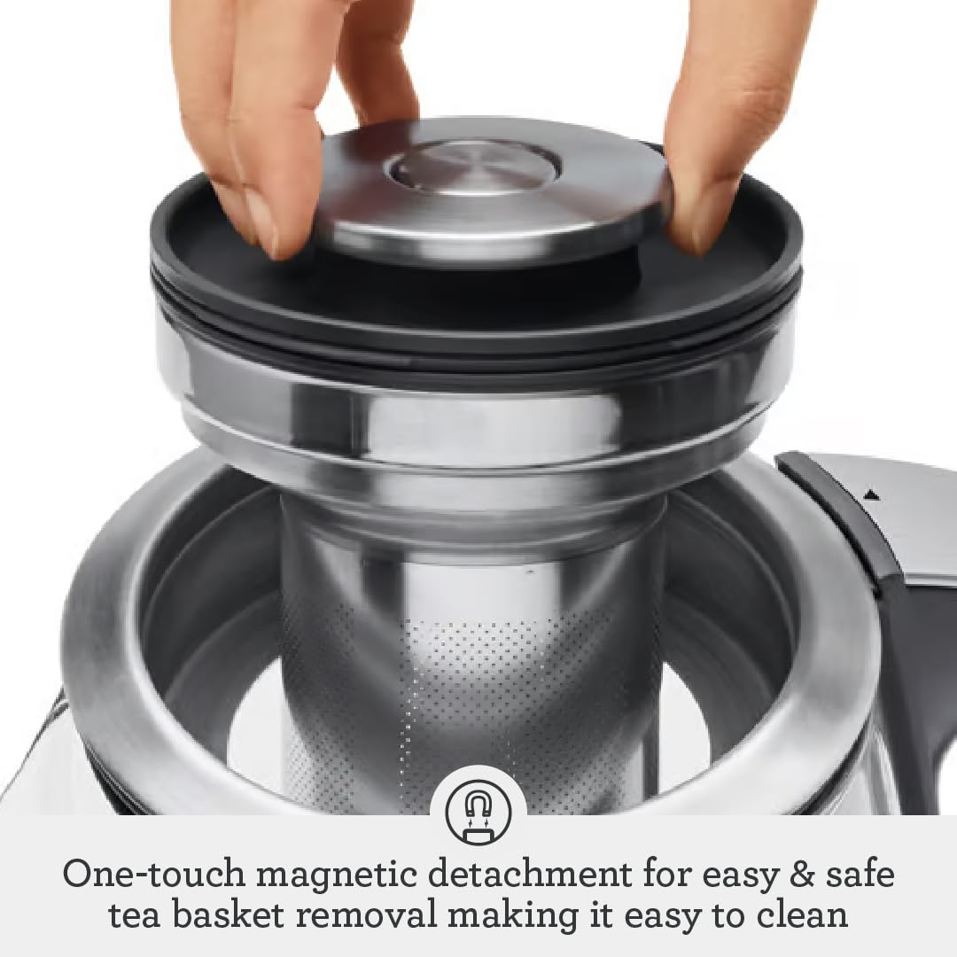 BTM600CLR Smart Tea Infuser Tea Maker, Brushed Stainless Steel 8" x 6" x 9"