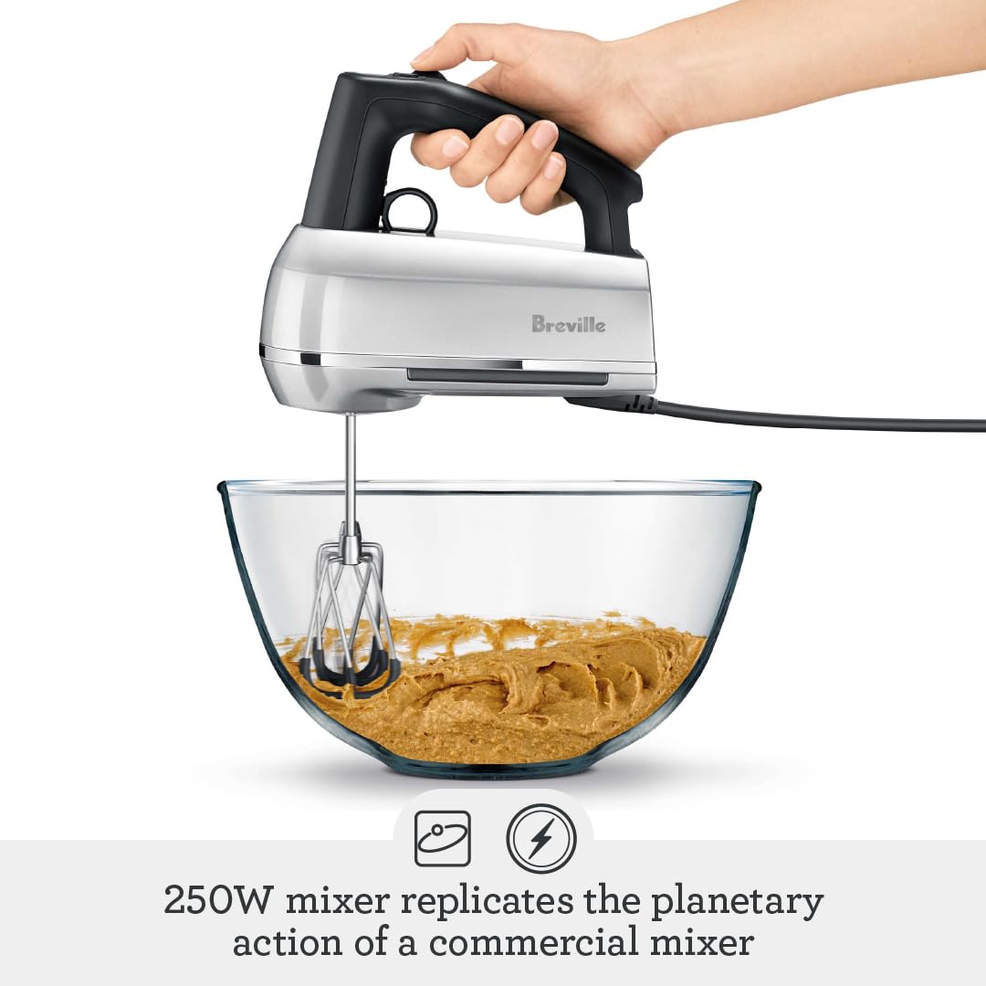 Breville BHM800SIL Handy Mix Scraper Hand Mixer, Silver