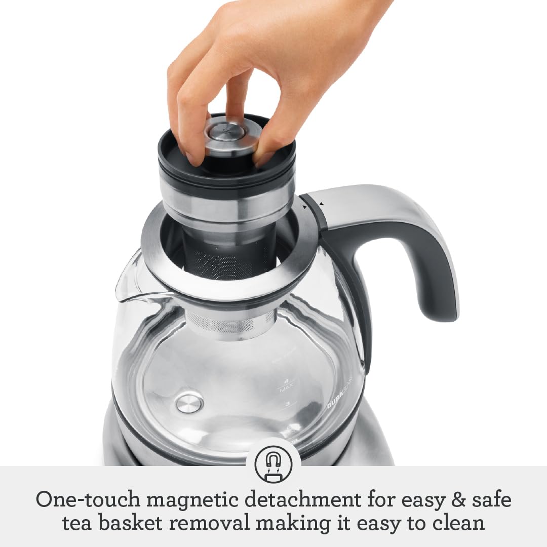 Breville BTM500CLR Smart Tea Infuser Compact, 4-Cup, Brushed Stainless Steel and Glass