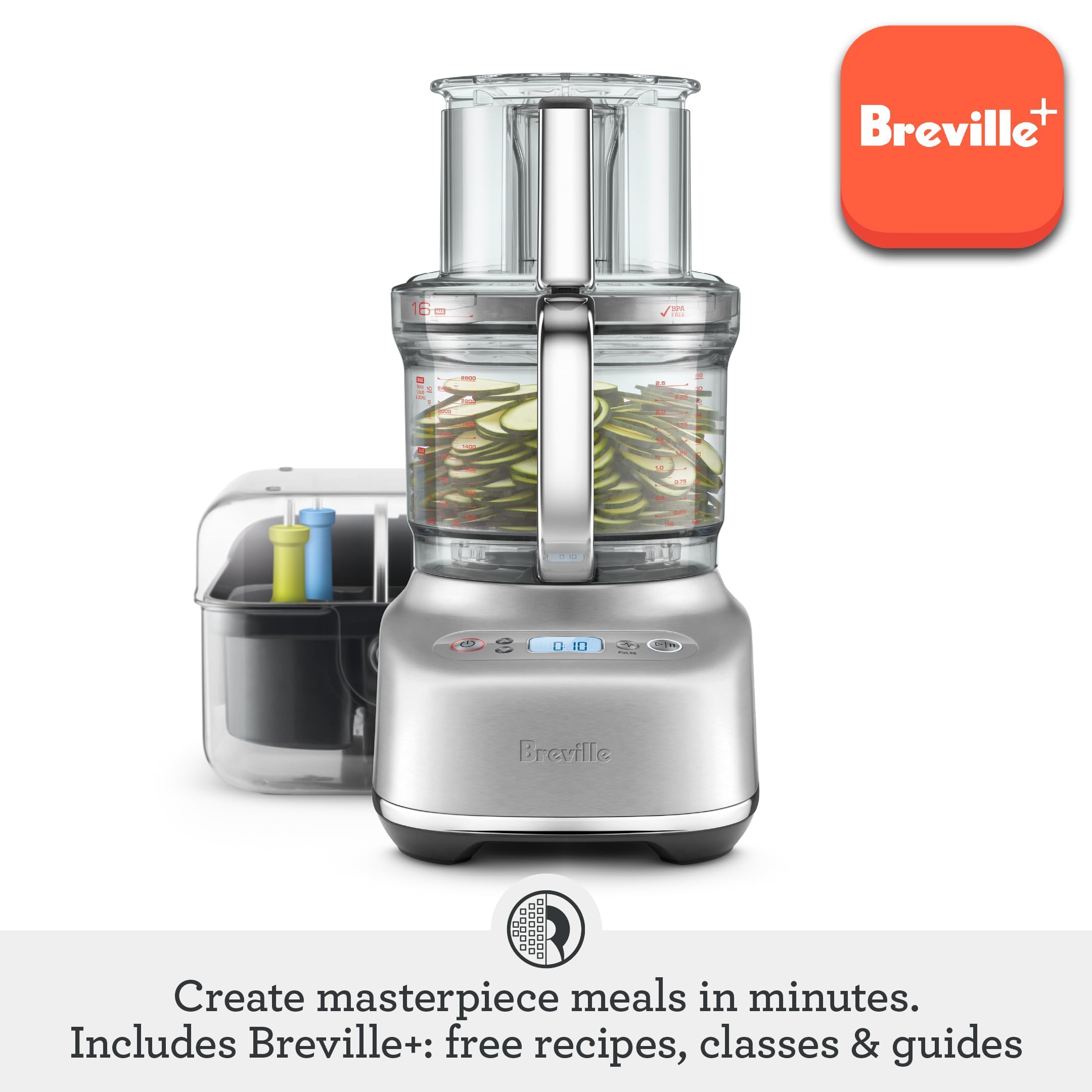 Breville Sous Chef 16 Food Processor, 16 Cup, Black Truffle (BFP810)