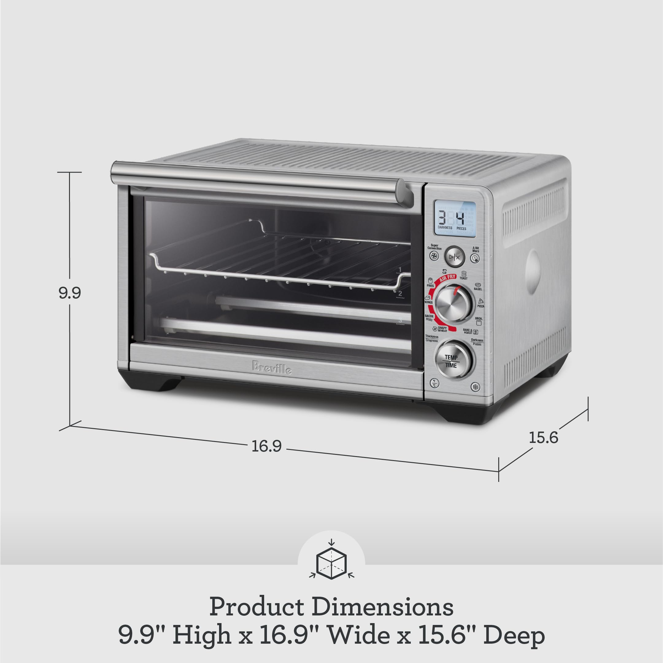 Breville Smart Oven Air Fryer Compact, Brushed Stainless Steel