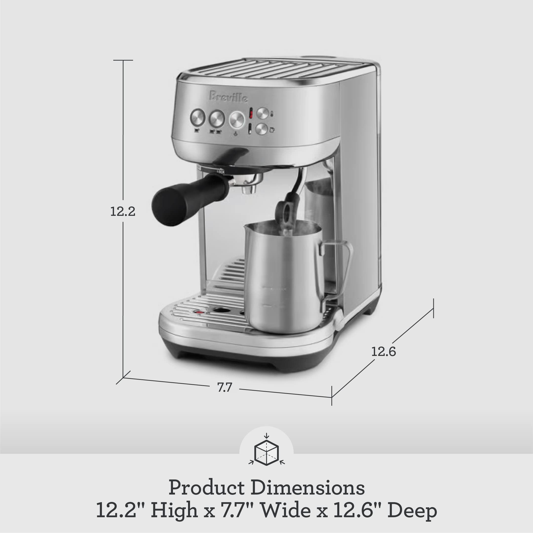 Breville Bambino Plus Espresso Machine BES500BTR, Black Truffle