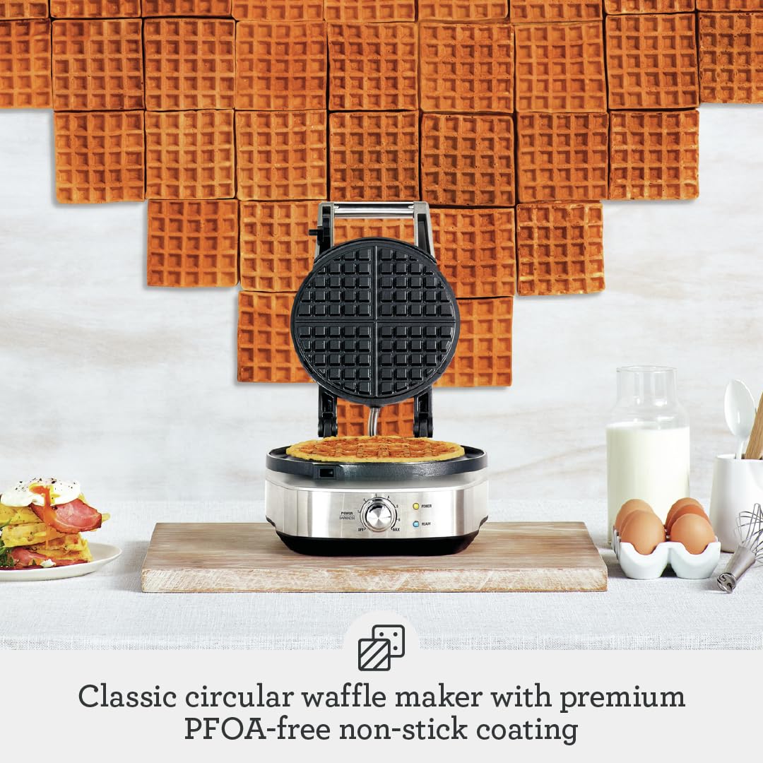 Breville BWM520XL No-Mess Classic Round Waffle Maker