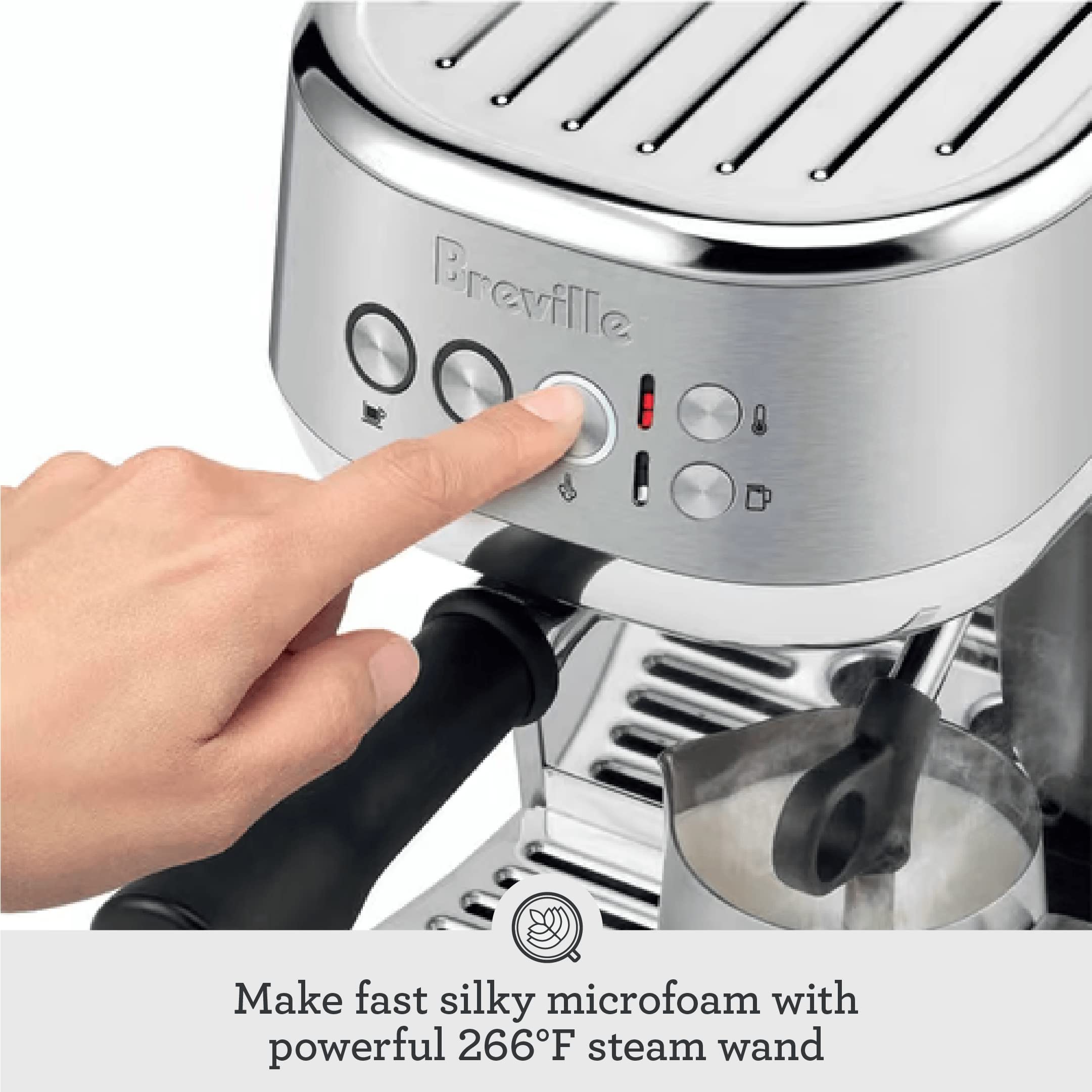 Breville Bambino Plus Espresso Machine BES500BTR, Black Truffle