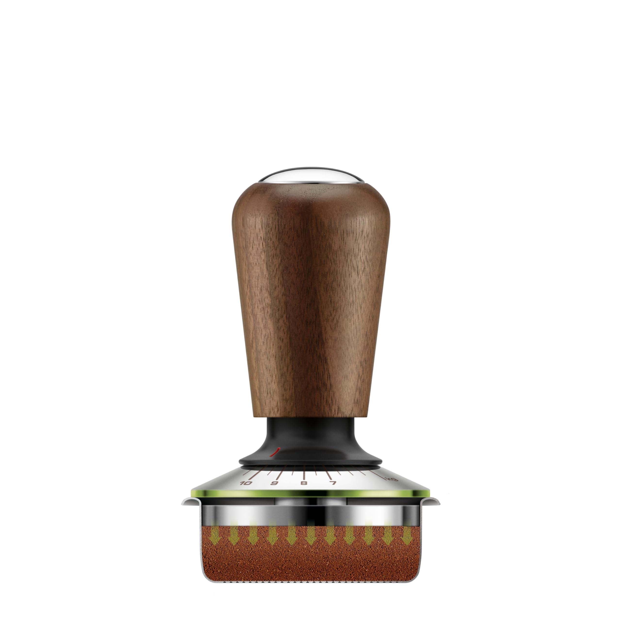 Breville BEA202WLW Force Gauge Tamper Espresso Tool 54mm, Walnut