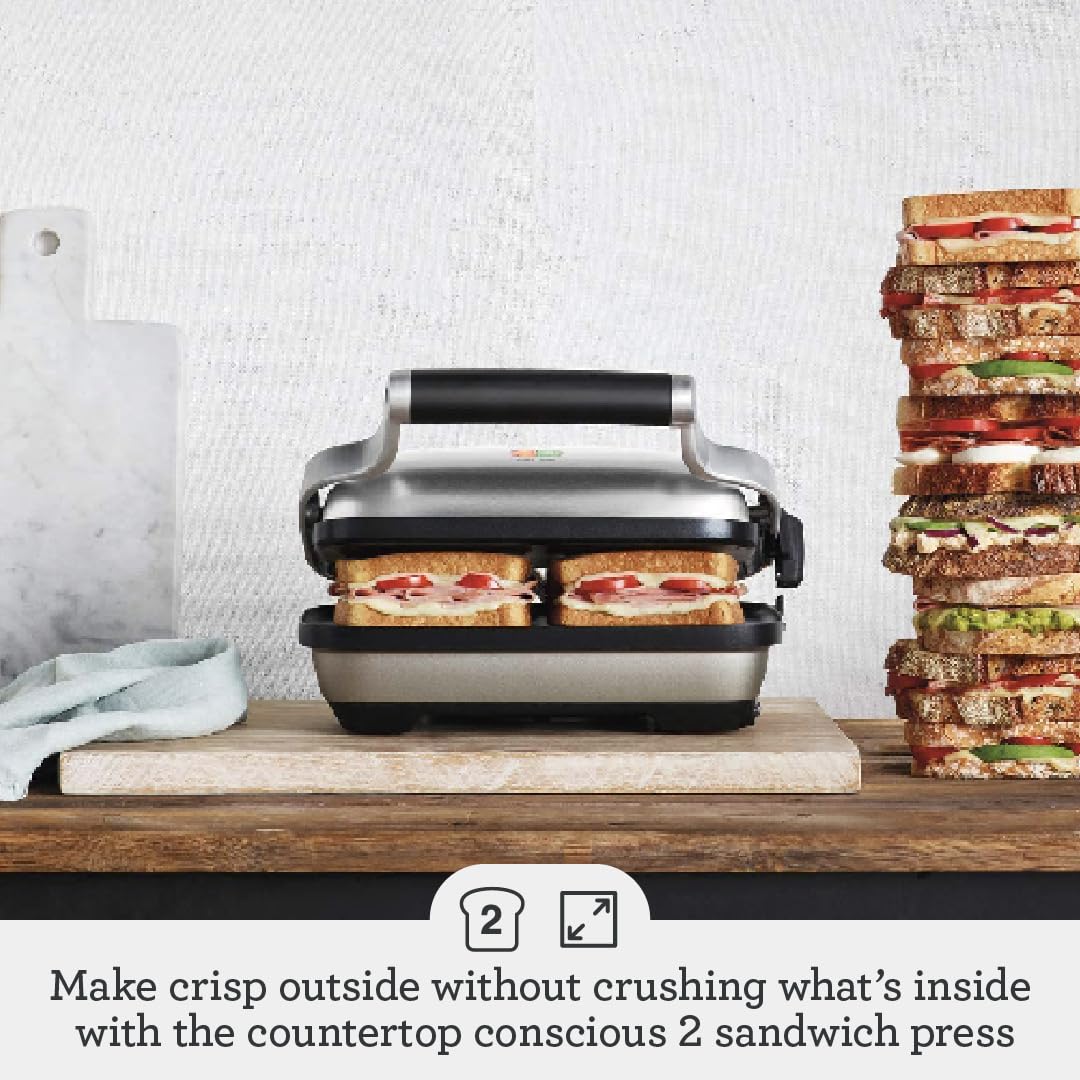 Breville the Perfect Press Panini Press BSG600BSS, Brushed Stainless Steel