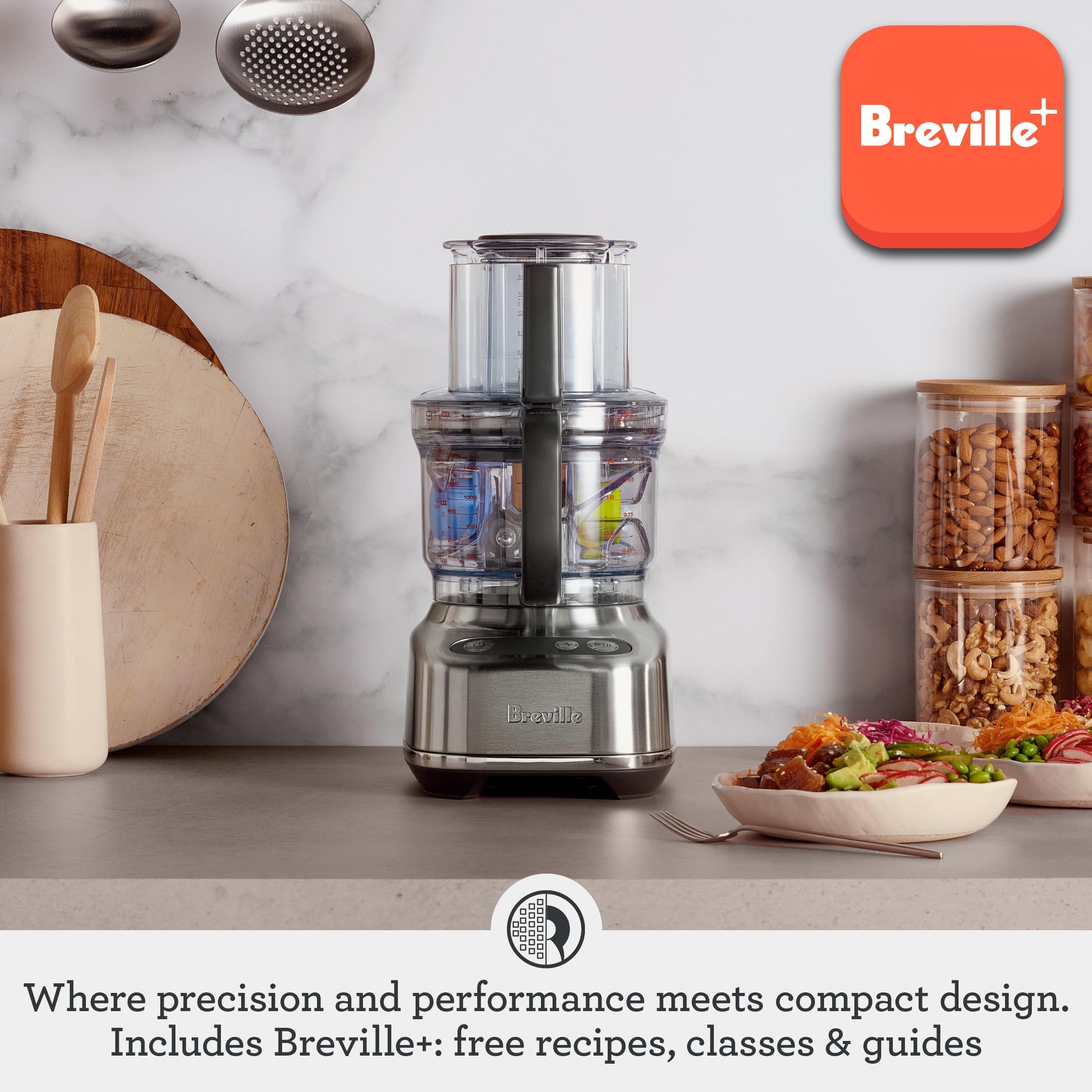 Breville Paradice 9 Food Processor and Dicer, 9 Cup, Black Truffle (BFP638)