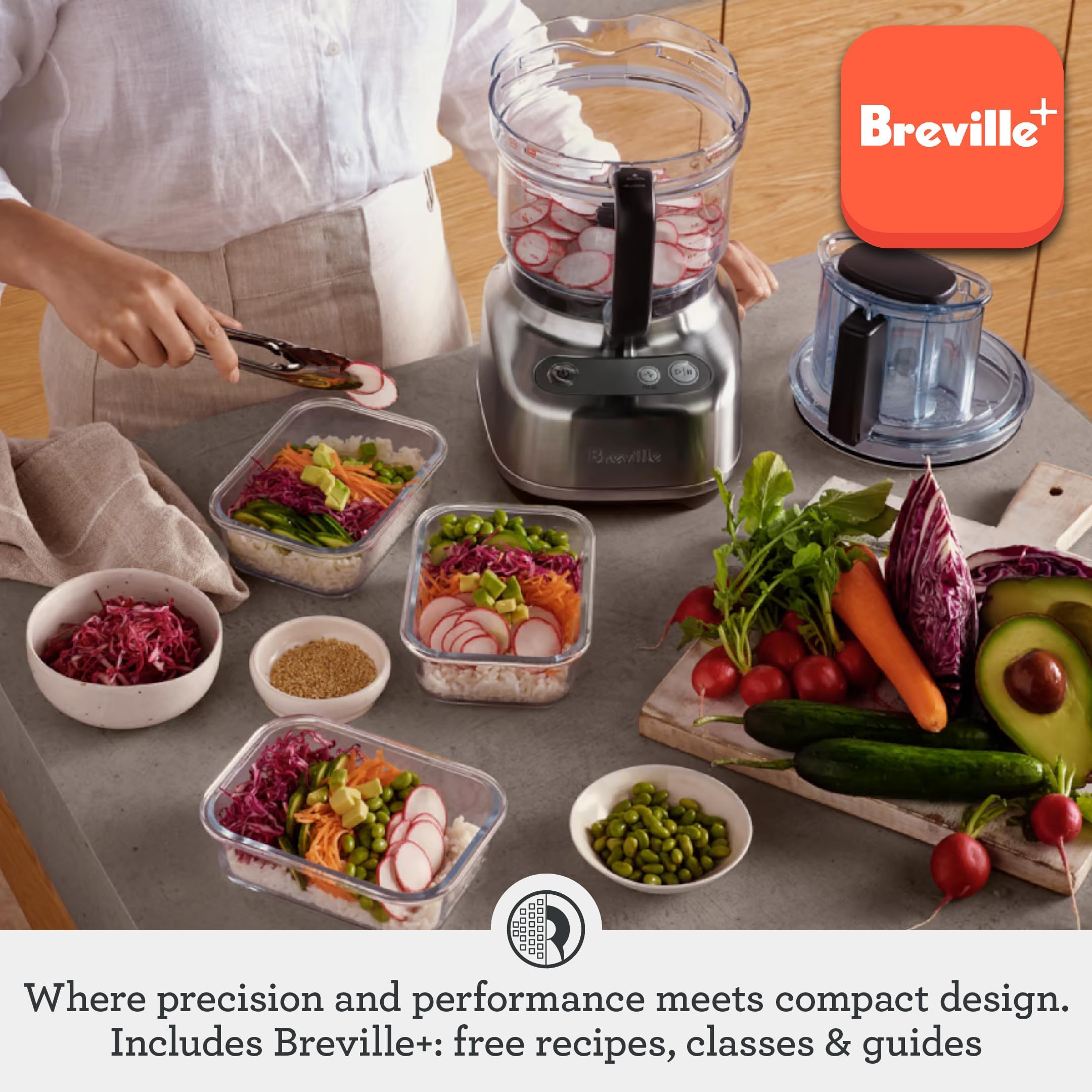 BFP610 Sous Chef 9 Cup Food Processor, Small, Brushed Stainless Steel