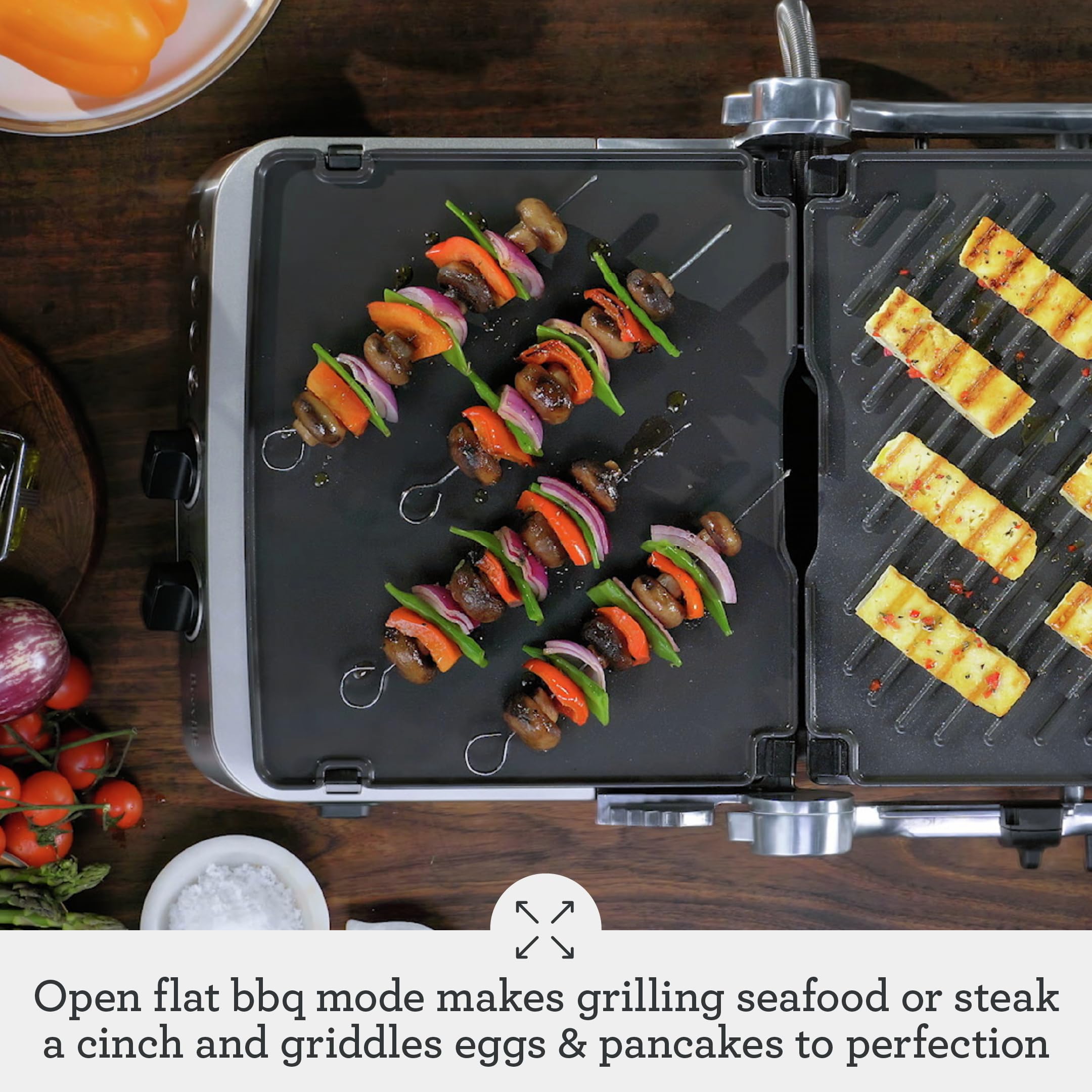 Breville Sear and Press Grill – Brushed Stainless Steel (BGR700BSS)